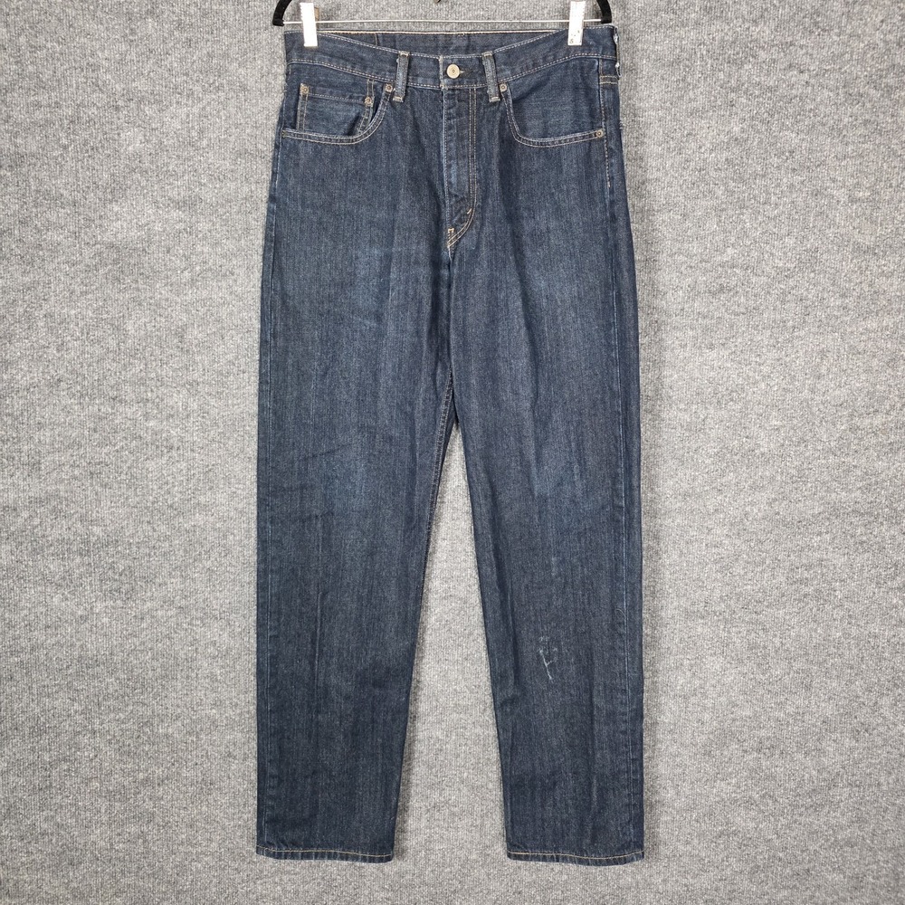 Levi's 550 Men's 33x34 Dark Wash Relaxed Fit Denim Jeans Classic Cotton *flaw*